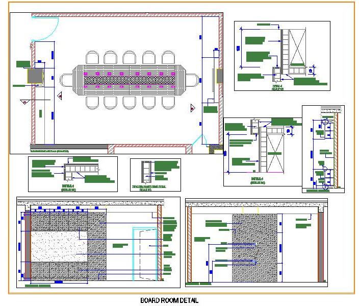 Conference Room CAD 10-12 Seats with Storage & Projector